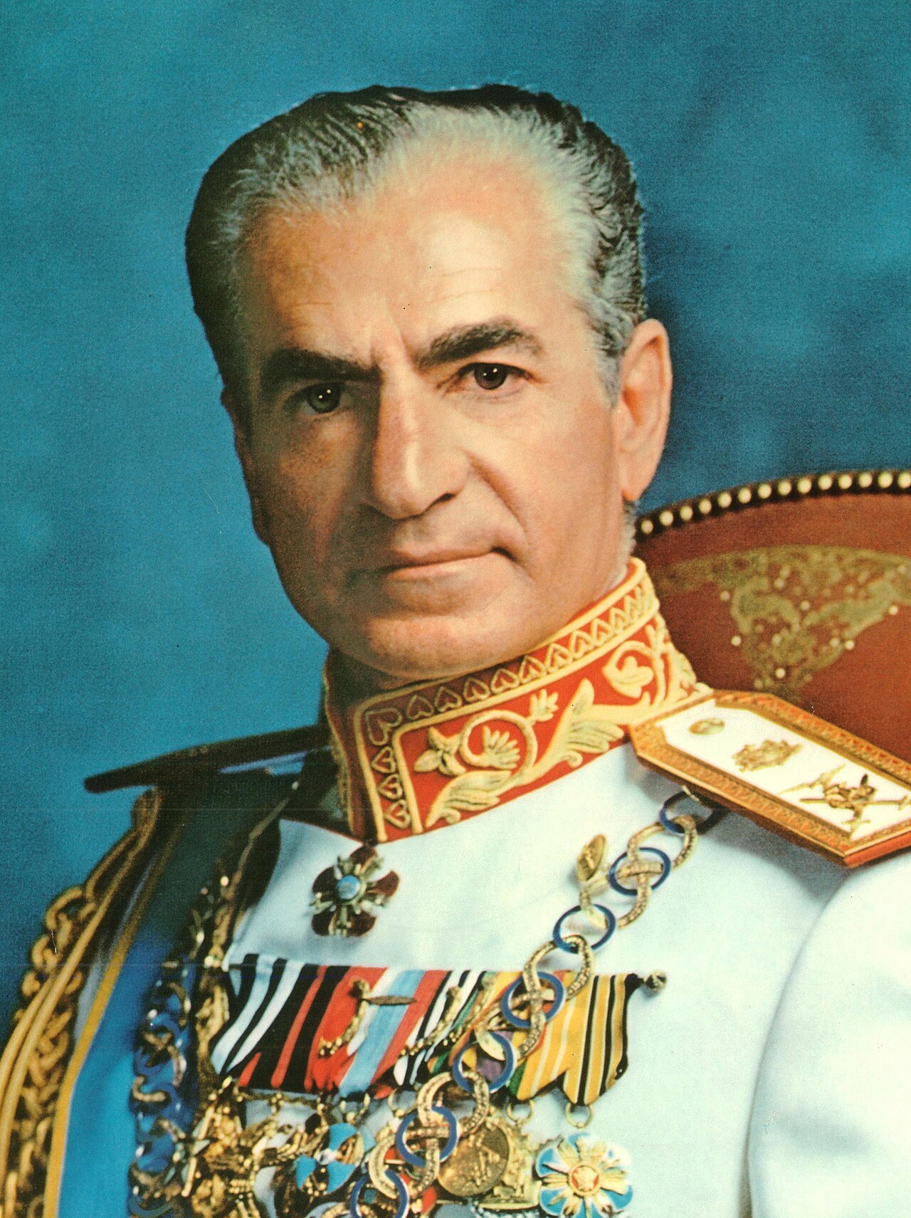 Mohammad Reza Pahlavi, the Shah of Iran, whose rule was restored by the 1953 coup and who became a key US ally.