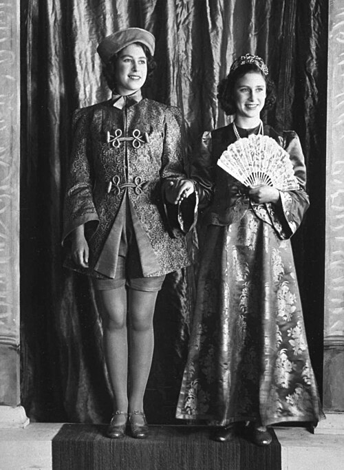 With Margaret in their production of Aladdin, part of their wartime Christmas pantomimes, 1943