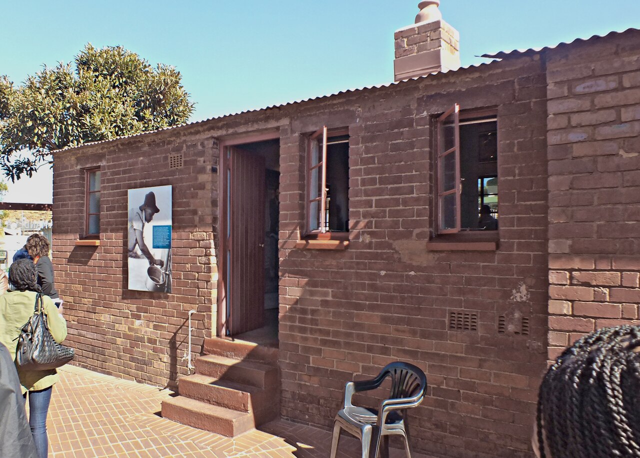 L'ancienne maison de Nelson Mandela dans le township de Soweto à Johannesburg, aujourd'hui un musée.