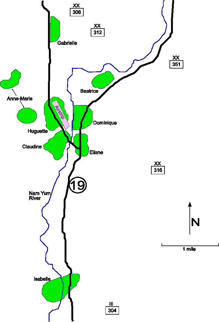 Karte Schlacht von Dien Bien Phu